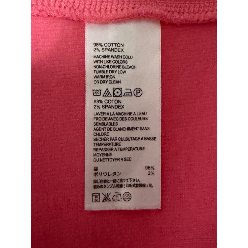 Tommy Bahama Pink Ribbed Full Zip Vest Mock Neck Cotton Blend Small - Picture 8 of 8